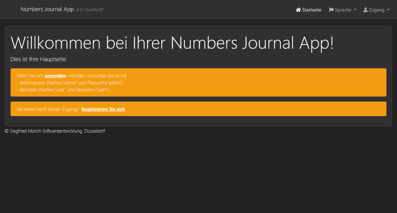 Numbers Journal Application