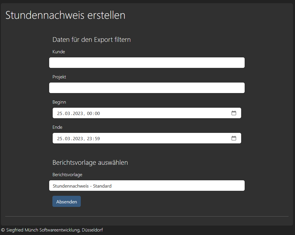 Timetracking - Filter